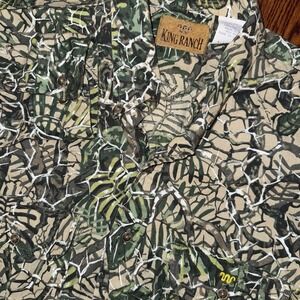 Vintage King Ranch Camo Long Sleeve Button Up Work Shirt Men's XL Brush Country